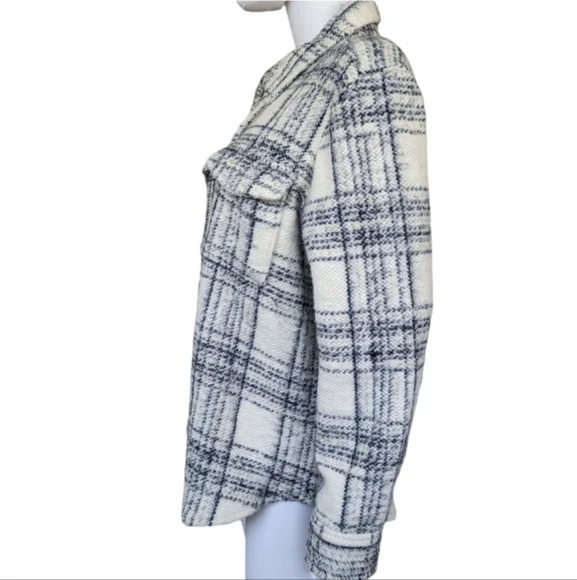 BB DAKOTA Plaid Button Down LONG SLEEVE WOMEN'S TOP Shirt Jacket Cardigan - Picture 8 of 12